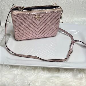 Victoria's Secret Metallic Pink Crossbody Bag